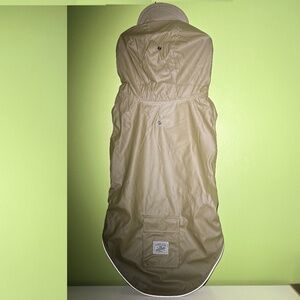 Weatherproof Vintage Pet Raincoat with Plaid Lining